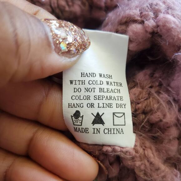 Dreamers Cozy Oversize Pink Sweater M/L - Picture 9 of 9